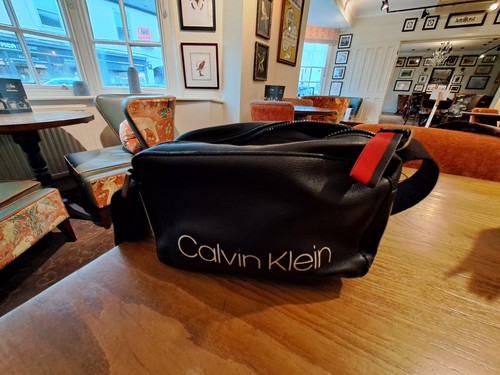 Calvin klein black faux - klein,