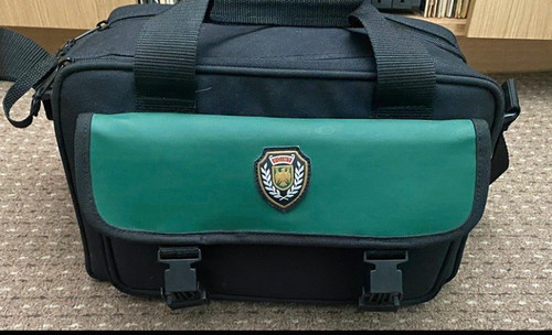 Black green padded - padded, camera