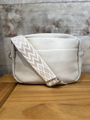 Cream textured faux - textured,