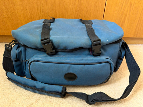 Blue black padded - padded, camera