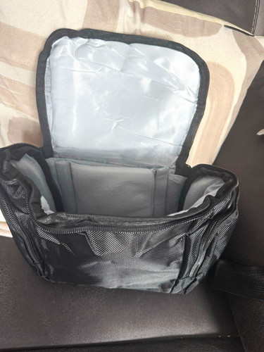 Black nylon padded camera - black,