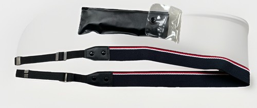 Wide 30mm black with white - wide, white/red