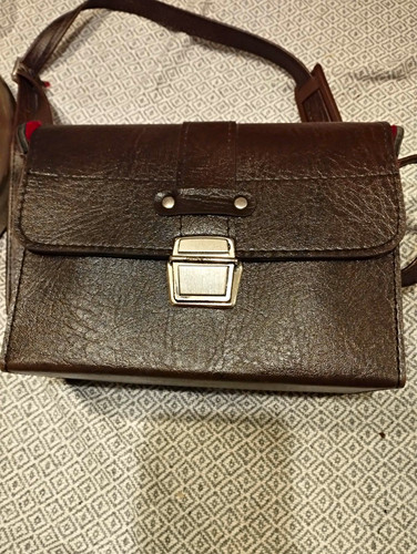 Brown leather camera - leather,